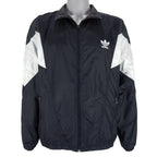 Adidas - Black & White Windbreaker 1990s Large Vintage Retro