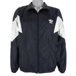 Adidas - Black & White Windbreaker 1990s Large Vintage Retro