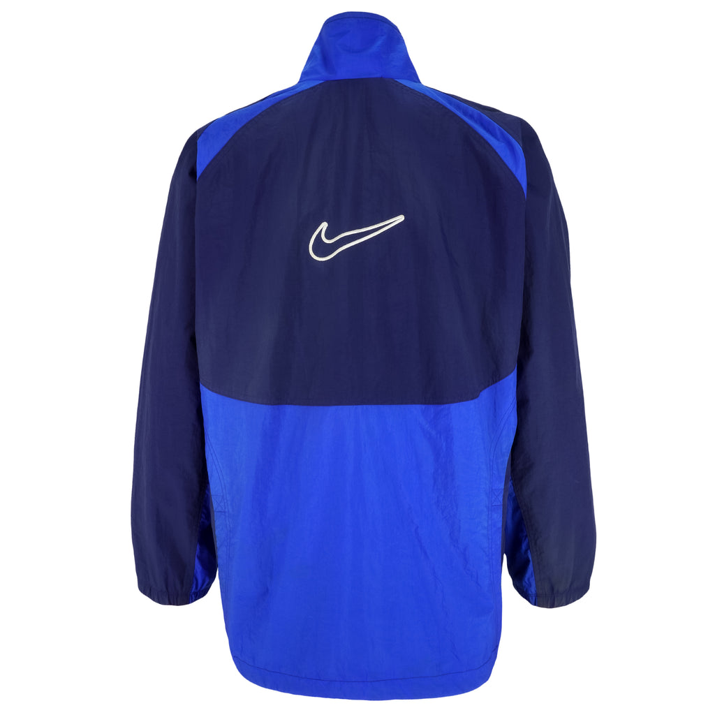 Nike - Blue Big Logo Windbreaker 1990s X-Large Vintage Retro
