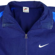 Nike - Blue Big Logo Windbreaker 1990s X-Large Vintage Retro