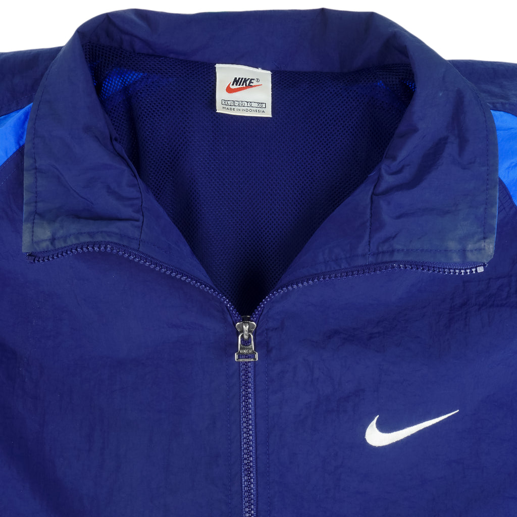 Nike - Blue Big Logo Windbreaker 1990s X-Large Vintage Retro