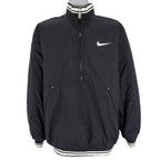 Nike - Black Big Logo Pullover Windbreaker 1990s X-Large Vintage Retro