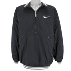 Nike - Black Big Logo Pullover Windbreaker 1990s X-Large Vintage Retro