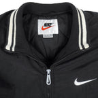 Nike - Black Big Logo Pullover Windbreaker 1990s X-Large Vintage Retro