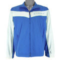 Nike - Blue & White Zip Up Windbreaker 1990s Medium Vintage Retro