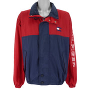 Tommy Hilfiger - Blue & Red Big Logo Jacket 1990s X-Large Vintage Retro