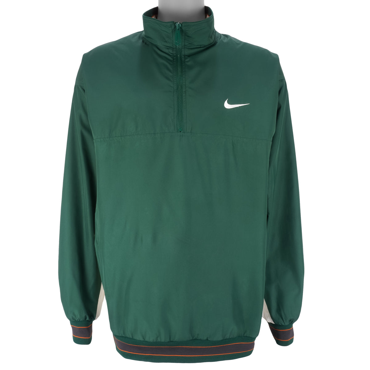 Nike - Green 1/4 Zip Pullover Windbreaker 1990s XX-Large Vintage Retro