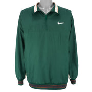 Nike - Green 1/4 Zip Pullover Windbreaker 1990s XX-Large Vintage Retro