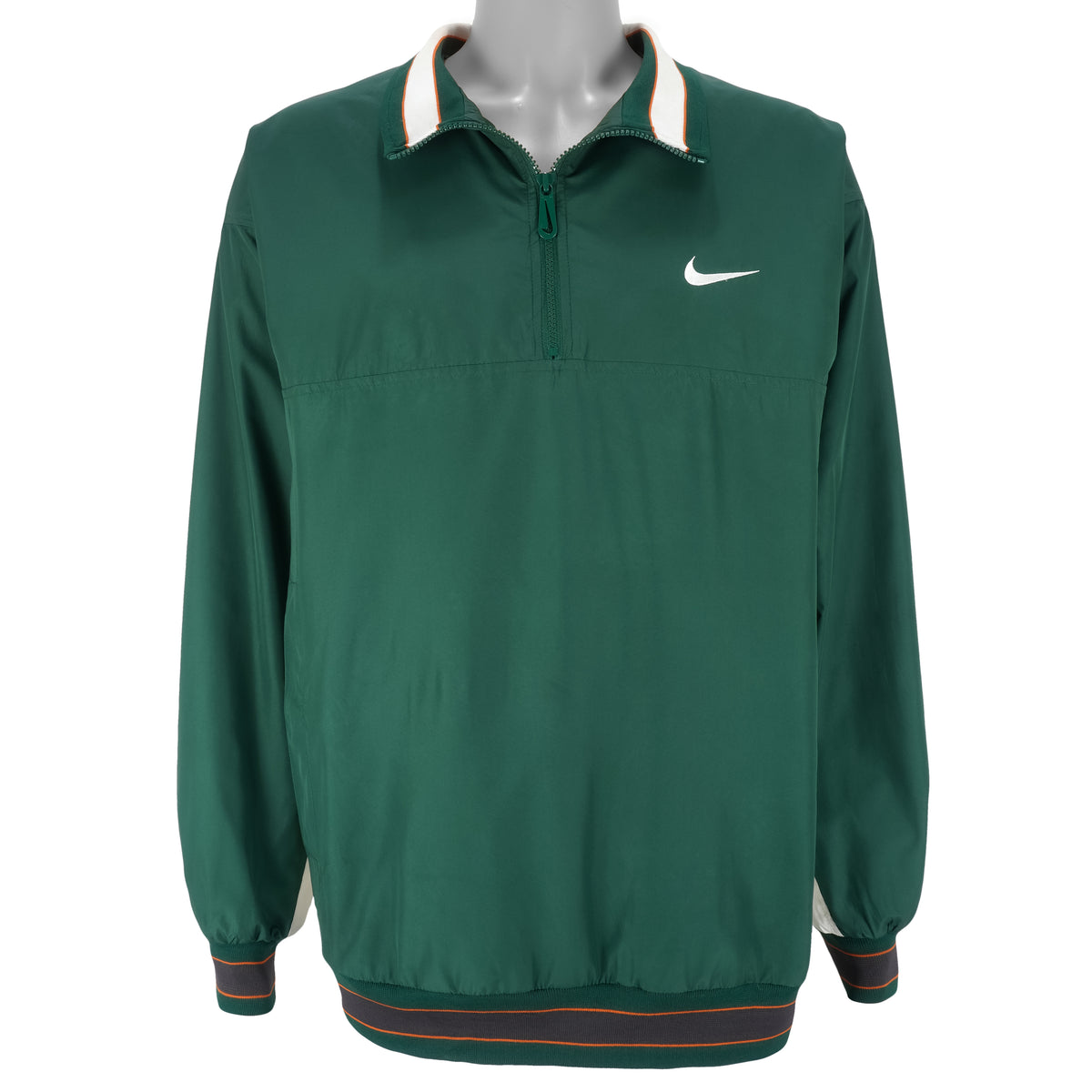 Nike - Green 1/4 Zip Pullover Windbreaker 1990s XX-Large Vintage Retro