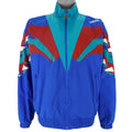 Adidas - Blue & Red Colorblock Windbreaker 1990s Medium Vintage Retro