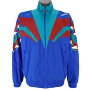 Adidas - Blue & Red Colorblock Windbreaker 1990s Medium Vintage Retro