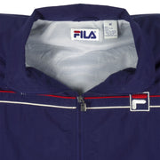 FILA - Dark Blue Zip-Up Jacket 1990s Medium Vintage Retro