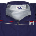 FILA - Dark Blue Zip-Up Jacket 1990s Medium Vintage Retro