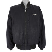 Nike - Black Zip-Up Reversible 1990s Large Vintage Retro
