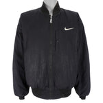 Nike - Black Zip-Up Reversible 1990s Large Vintage Retro