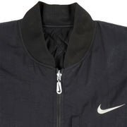 Nike - Black Zip-Up Reversible 1990s Large Vintage Retro