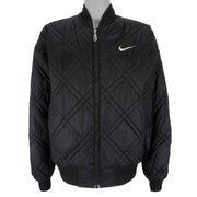 Nike - Black Zip-Up Reversible 1990s Large Vintage Retro