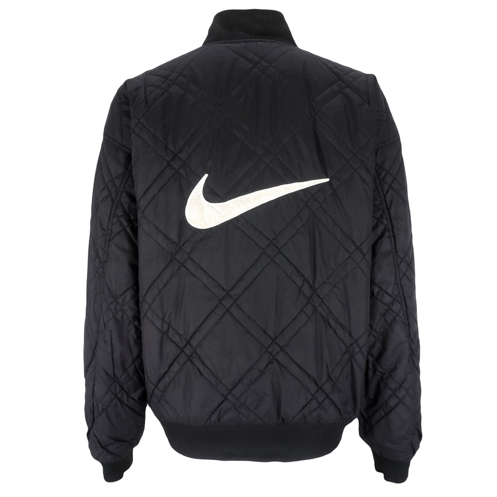 Nike - Black Zip-Up Reversible 1990s Large Vintage Retro