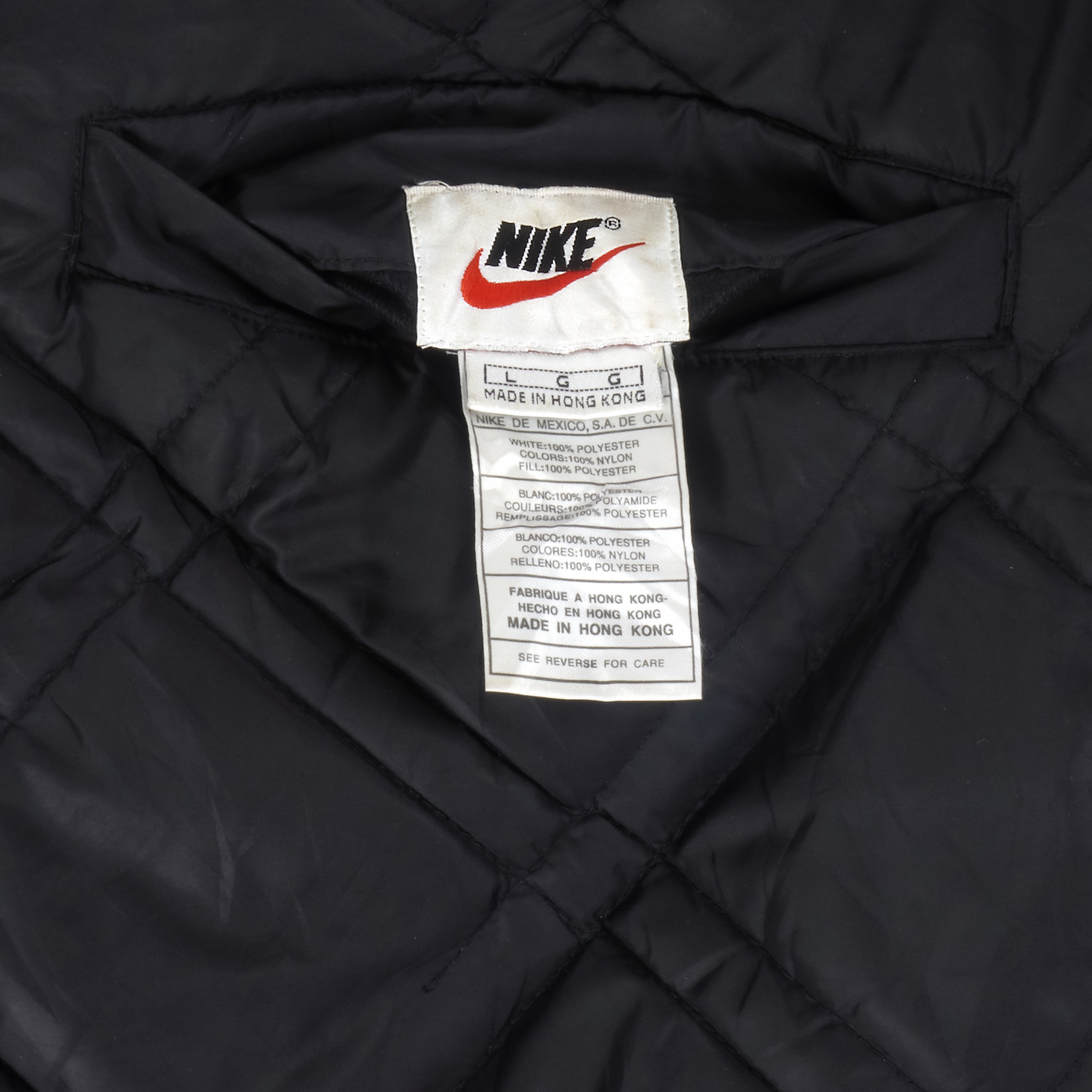 Nike - Black Zip-Up Reversible 1990s Large Vintage Retro