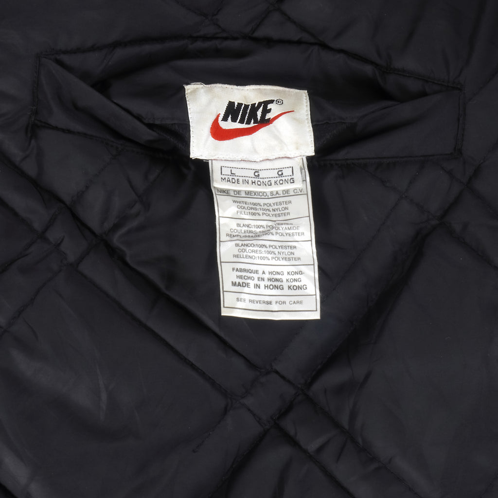 Nike - Black Zip-Up Reversible 1990s Large Vintage Retro
