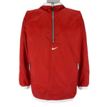 Nike - Red & Grey 1/2 Zip Reversible Jacket 1990s Large