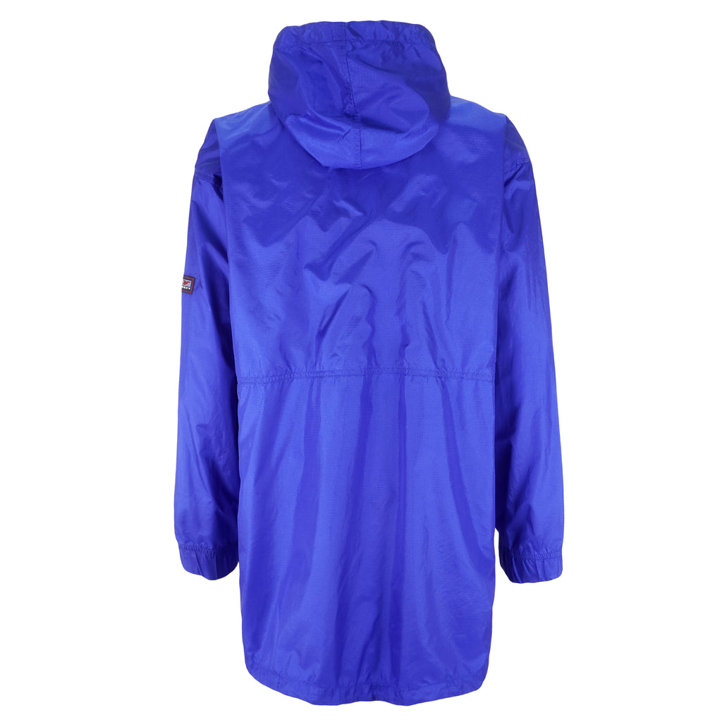 Reebok - Blue Hooded Windbreaker 1990s X-Large Vintage Retro