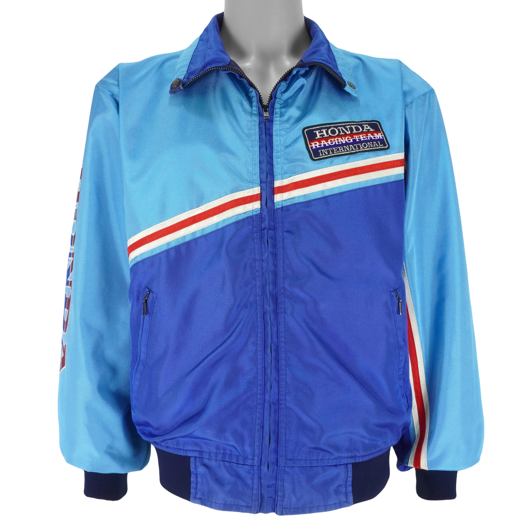 Vintage - Blue Honda Racing Team Reversible Jacket 1990s Medium Vintage Retro