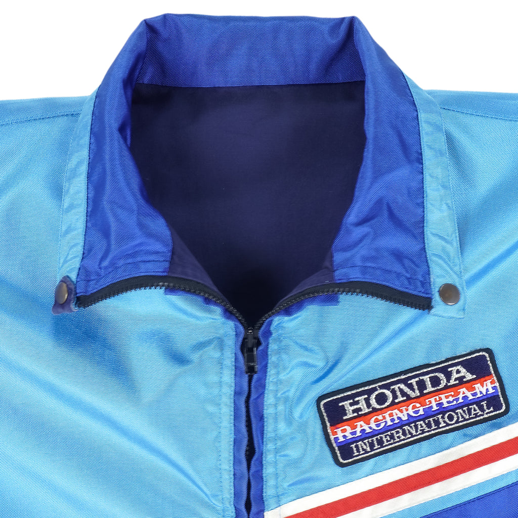 Vintage - Blue Honda Racing Team Reversible Jacket 1990s Medium Vintage Retro