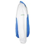 Lacoste - Blue & White Zip-Up Windbreaker 1990s X-Large Vintage Retro