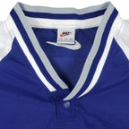 Nike - Blue & White Swoosh Pullover Windbreaker 1990s X-Large Vintage Retro