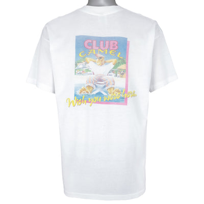 Vintage (Camel) - White Club Member T-Shirt 1992 X-Large