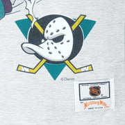 NHL (Nutmeg) - Anaheim Mighty Ducks Breakout T-Shirt 1990s Medium Vintage Retro Hockey