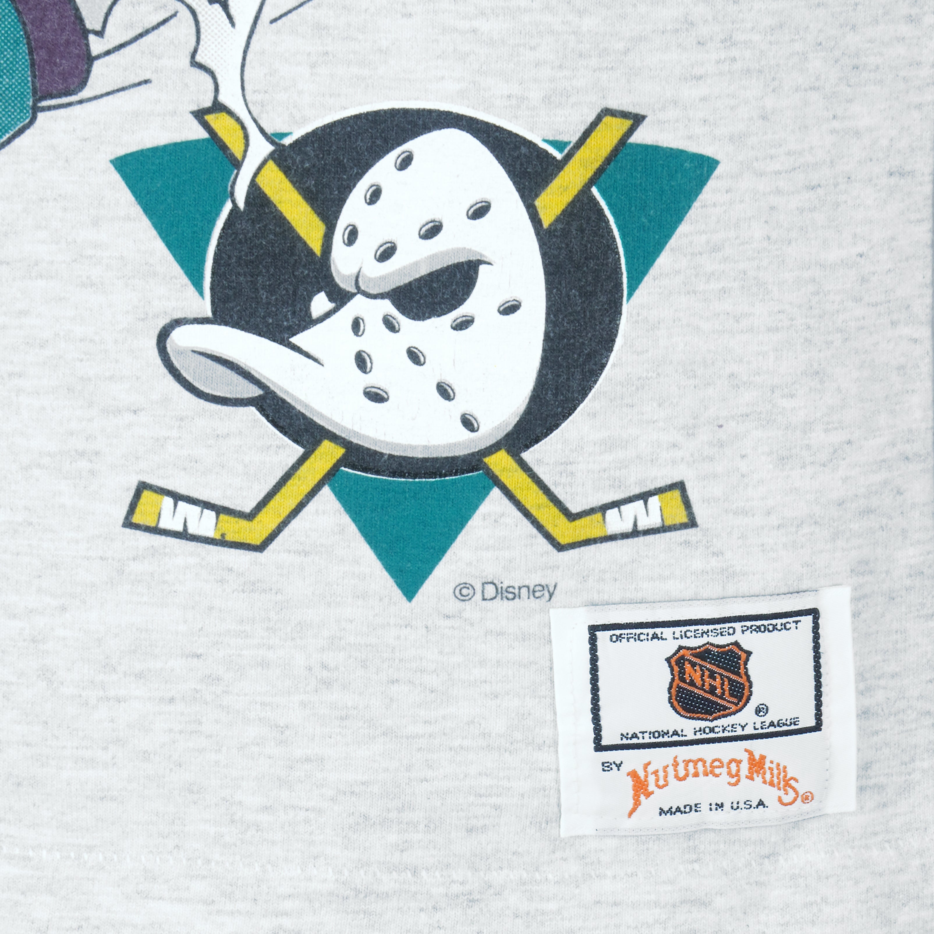 NHL (Nutmeg) - Anaheim Mighty Ducks Breakout T-Shirt 1990s Medium Vintage Retro Hockey