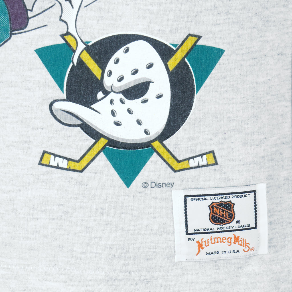 NHL (Nutmeg) - Anaheim Mighty Ducks Breakout T-Shirt 1990s Medium Vintage Retro Hockey