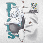 NHL (Nutmeg) - Mighty Ducks of Anaheim T-Shirt 1994 Large Vintage Retro Hockey