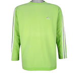 Adidas - Green Crew Neck Sweatshirt 1990s Medium