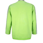 Adidas - Green Stripe Sweatshirt 1990s Medium Vintro Retro