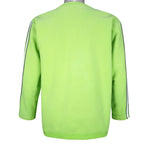 Adidas - Green Stripe Sweatshirt 1990s Medium Vintro Retro
