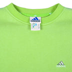 Adidas - Green Stripe Sweatshirt 1990s Medium Vintro Retro