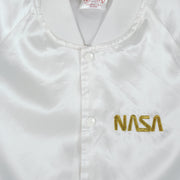 Vintage (Satins) - White NASA Spell-Out Jacket 1990s X-Large Vintage Retro