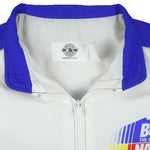 NASCAR -White & Blue Busch Lightweight Windbreaker 1990s Large Vintage Retro