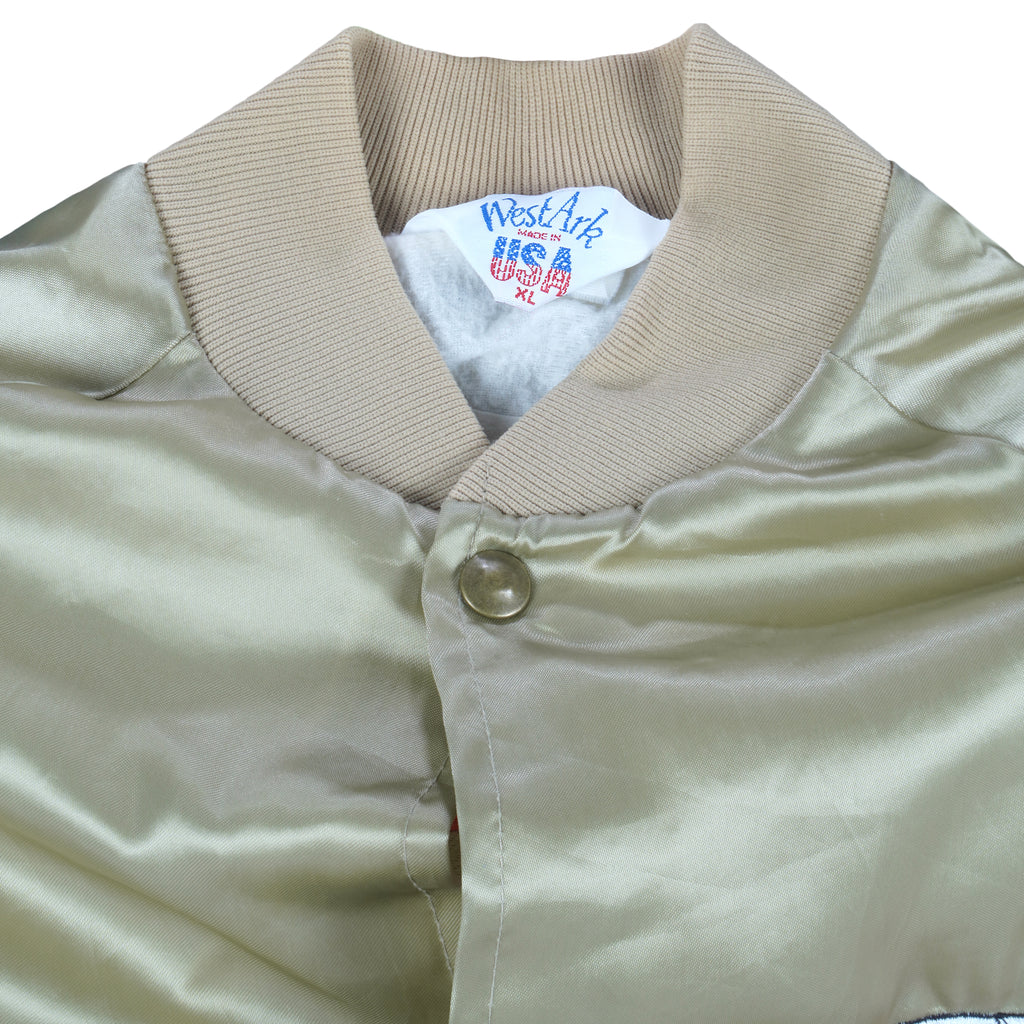 NASCAR (West Ark) - White Alan Kulwicki No.7 Satin Jacket 1990s X-Large Vintage Retro
