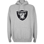 NFL - Grey Raiders Big Logo Hooded Sweatshirt 1990s X-Large Vintage Retro Football