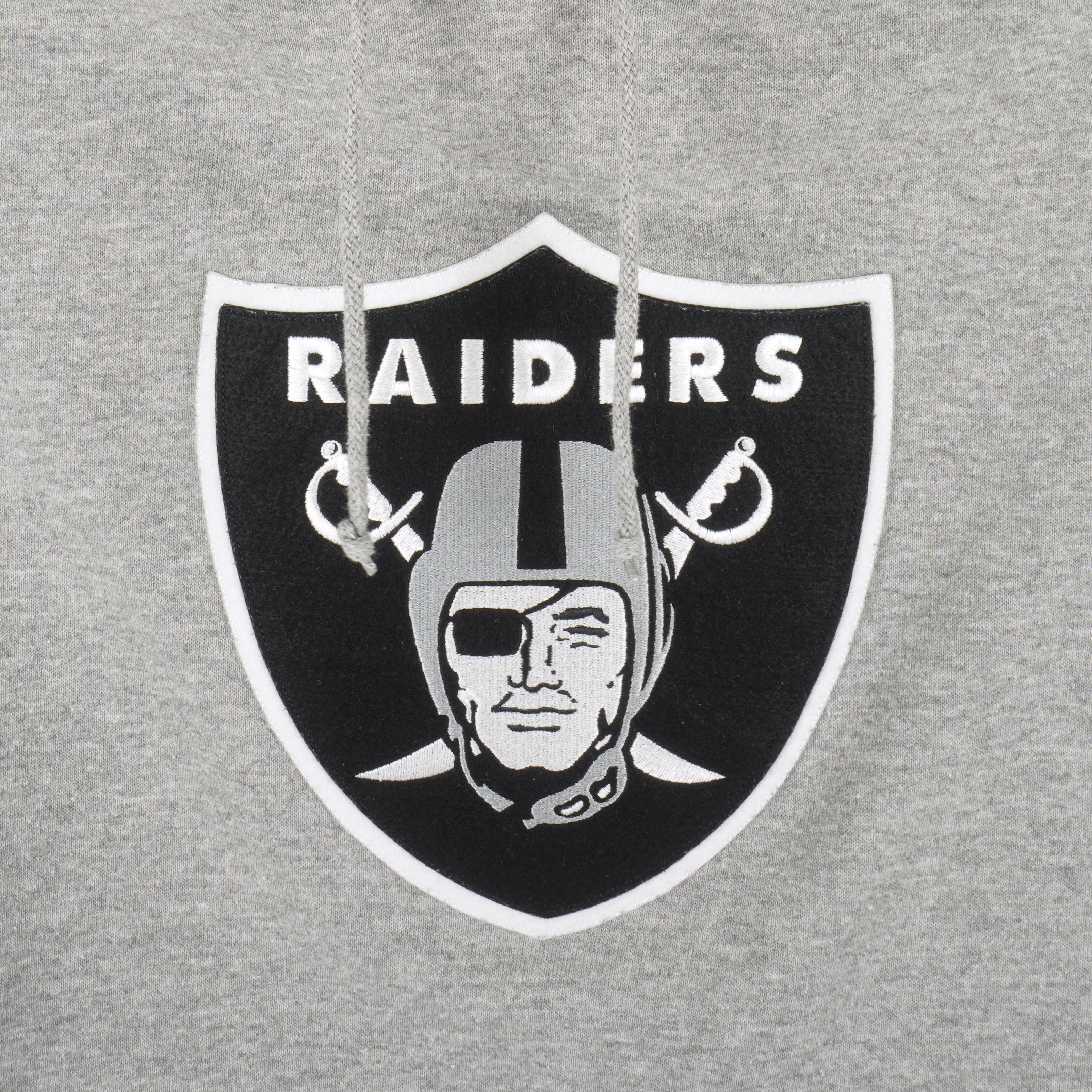 NFL - Grey Raiders Big Logo Hooded Sweatshirt 1990s X-Large Vintage Retro Football