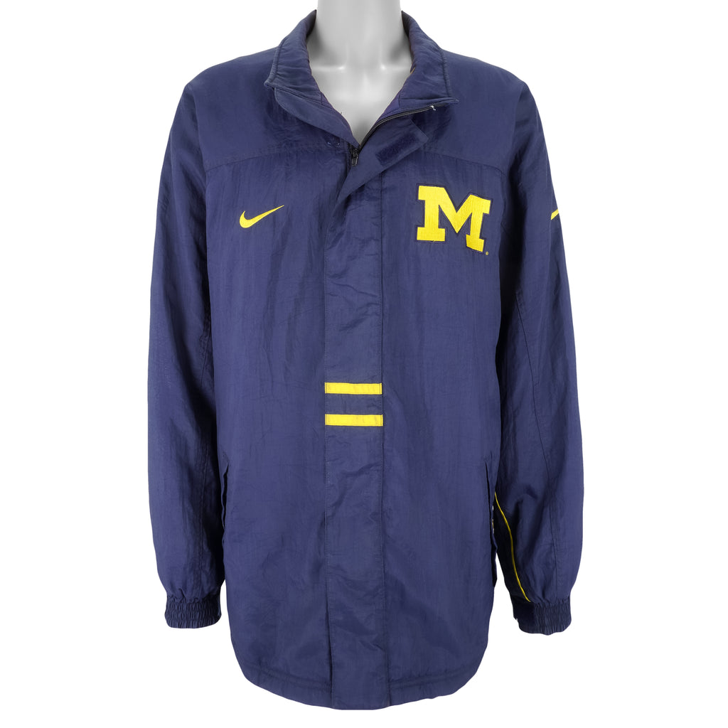 Nike - Michigan Wolverines Zip-Up Jacket 1990s XX-Large Vintage Retro Football College