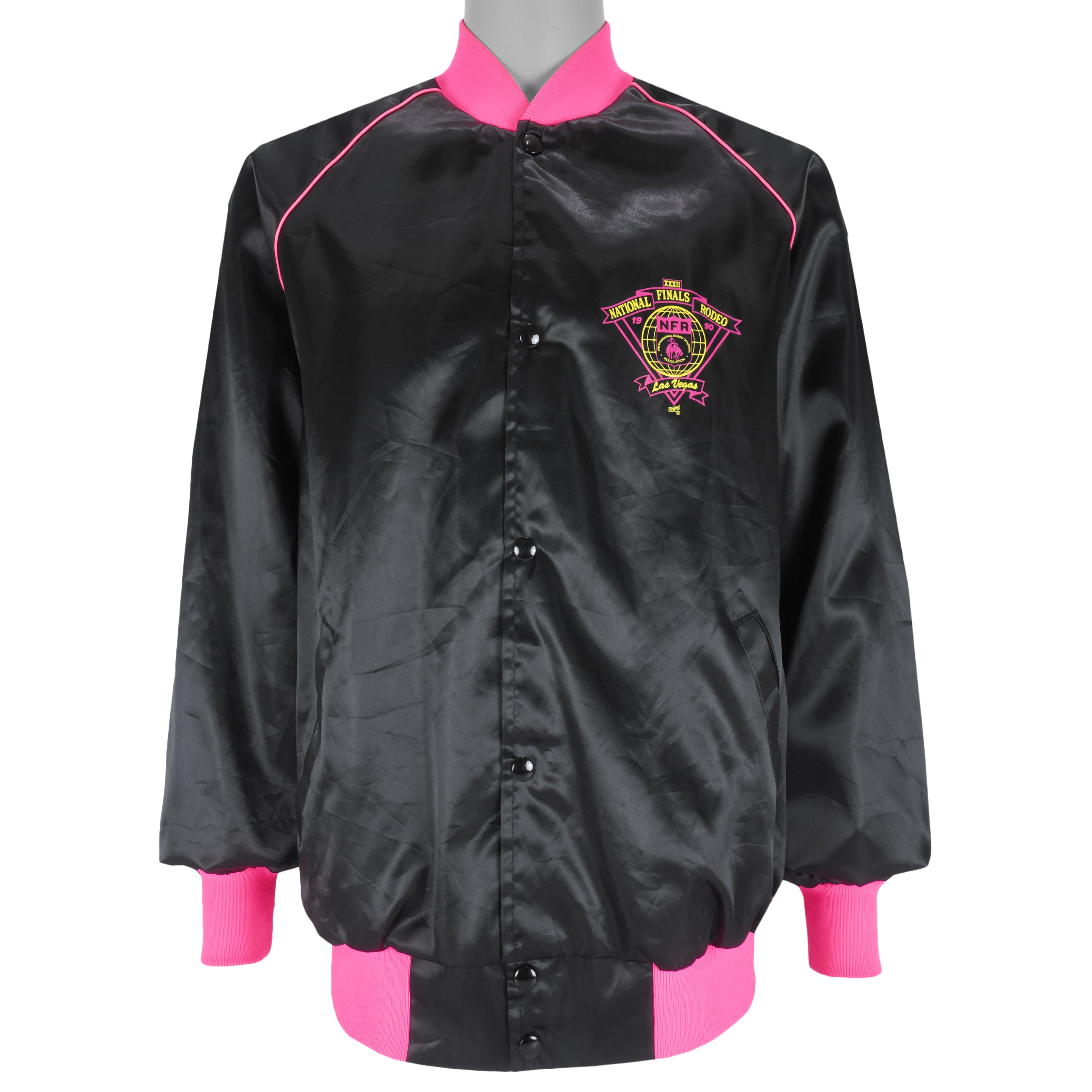 Vintage - Las Vegas Nation Final Rode Leather Jacket 1990s Large Vintage Retro