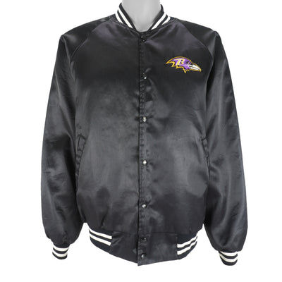 NFL (Hartwell) - Baltimore Ravens Button-Up Satin Jacket 1990s Large