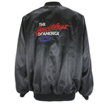 NASCAR (Westark) - Black Chevrolet Racing Satin Jacket 1990s X-Large Vintage Retro