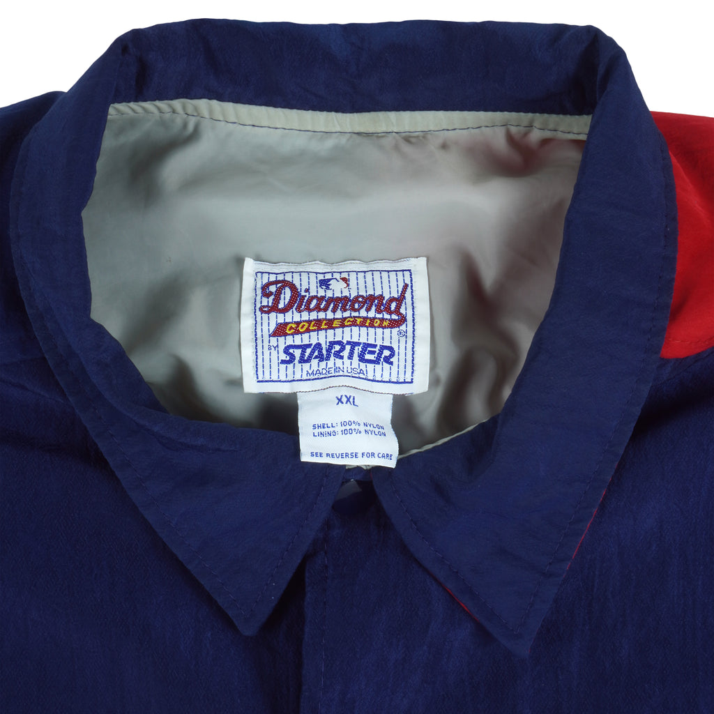 Starter - Cleveland Indians Big Spell-Out Jacket 1990s XX-Large Vintage Retro Baseball