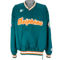 Starter - Miami Dolphins Pullover Windbreaker 1990s X-Large Vintage Retro Football